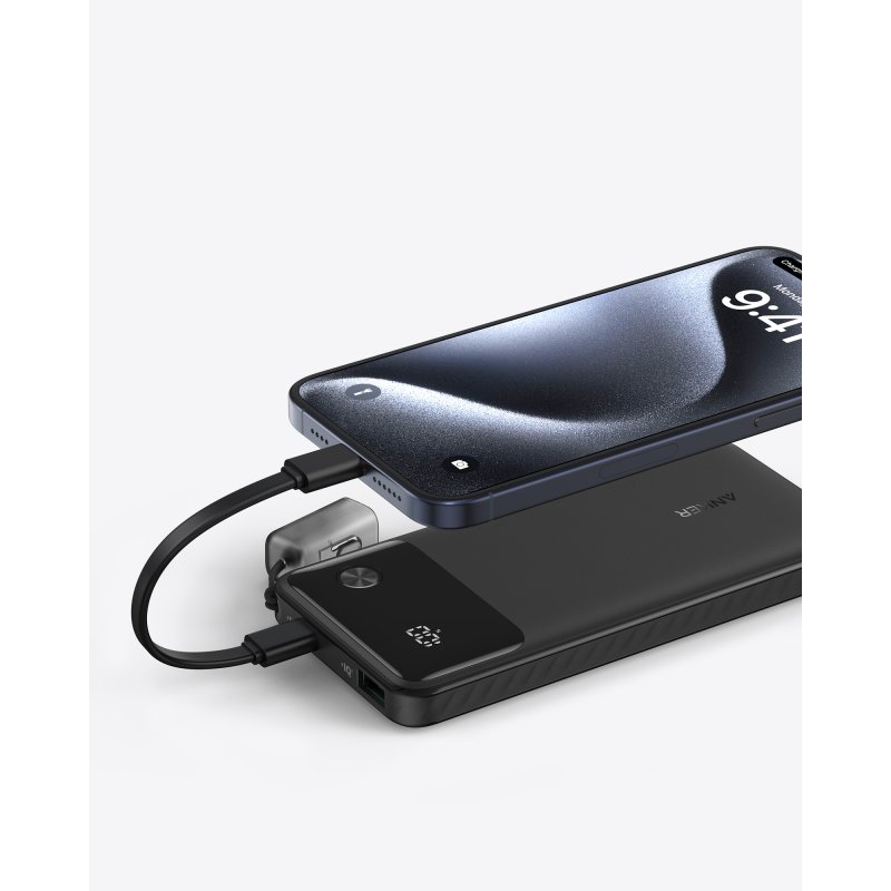 Detalle de Anker PowerBank 10000 mAh 22,5W Negra
