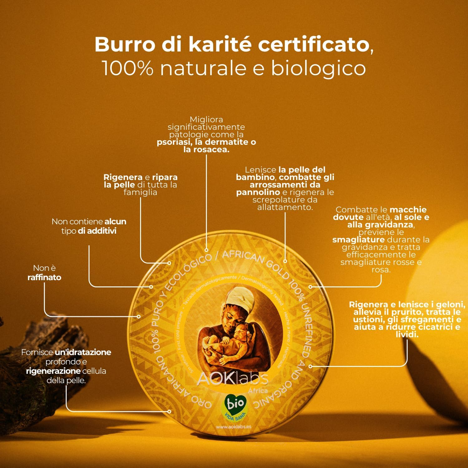 Thumbnail 3 de AOKlabs Burro karité puro Oro Africano