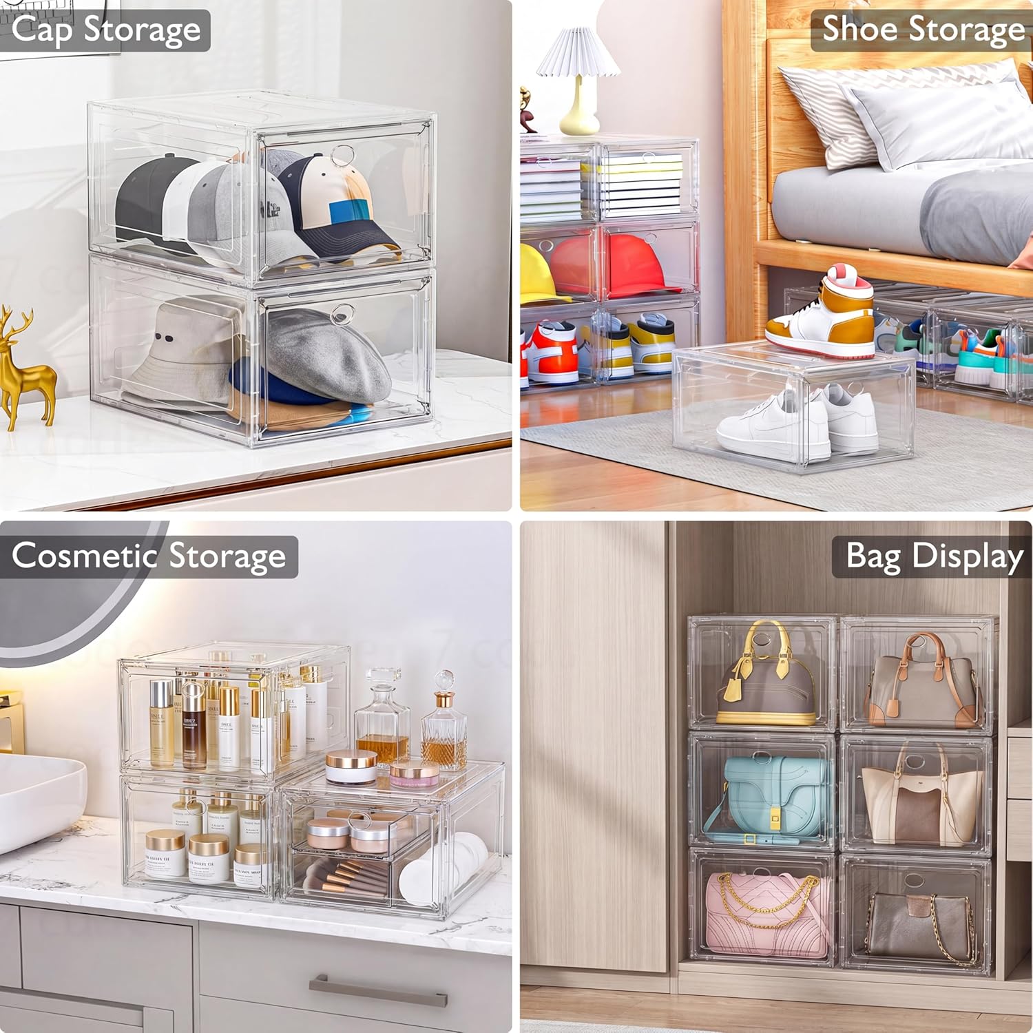 Thumbnail 5 de Thickened Clear Shoe Storage Organizer 6-Pack ๐