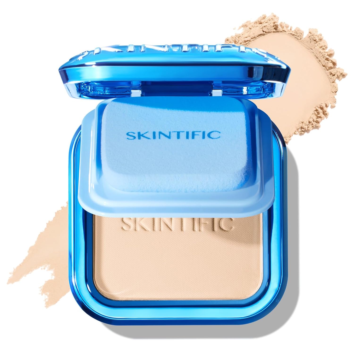 Detalle de SKINTIFIC Ultra Cover Powder Foundation 02 Ivory, Matte Oil-Control Formula