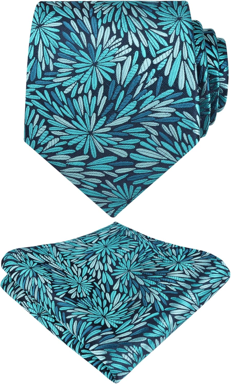 Thumbnail 6 de Alizeal Floral Tropical Flamingo Tie & Pocket Square Set