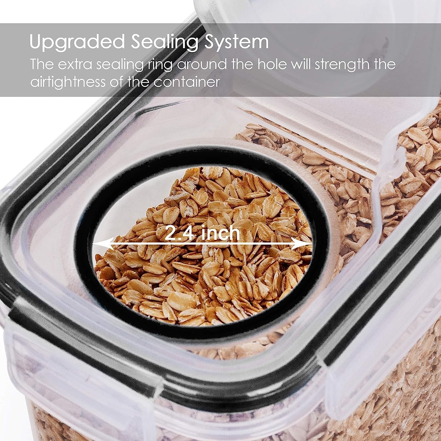Detalle 1 de Vorratsdosen Set mit 4 L, luftdicht