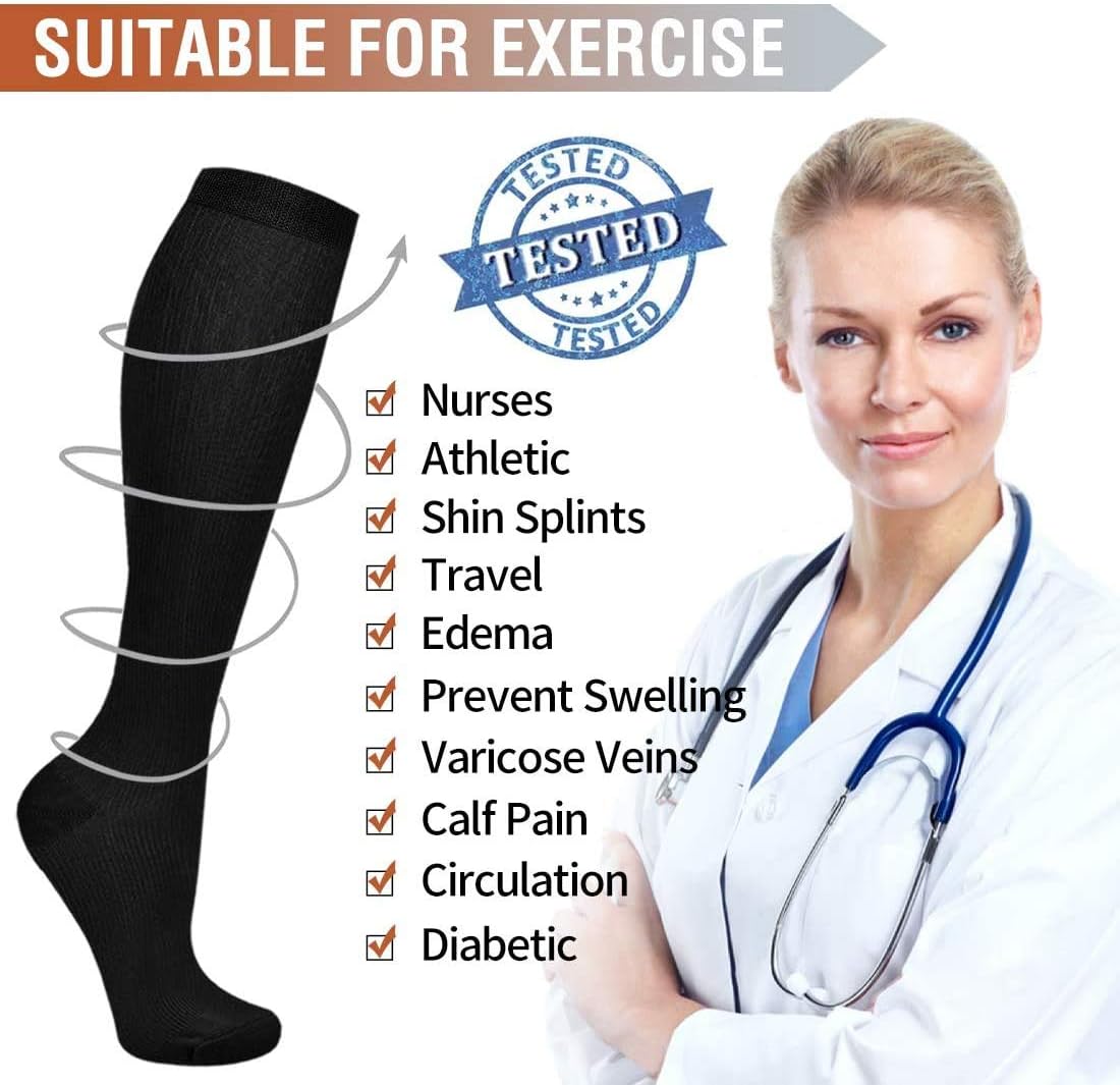 Thumbnail 5 de Gcbiger Compression Socks 15-20 mmHg 7 Pairs