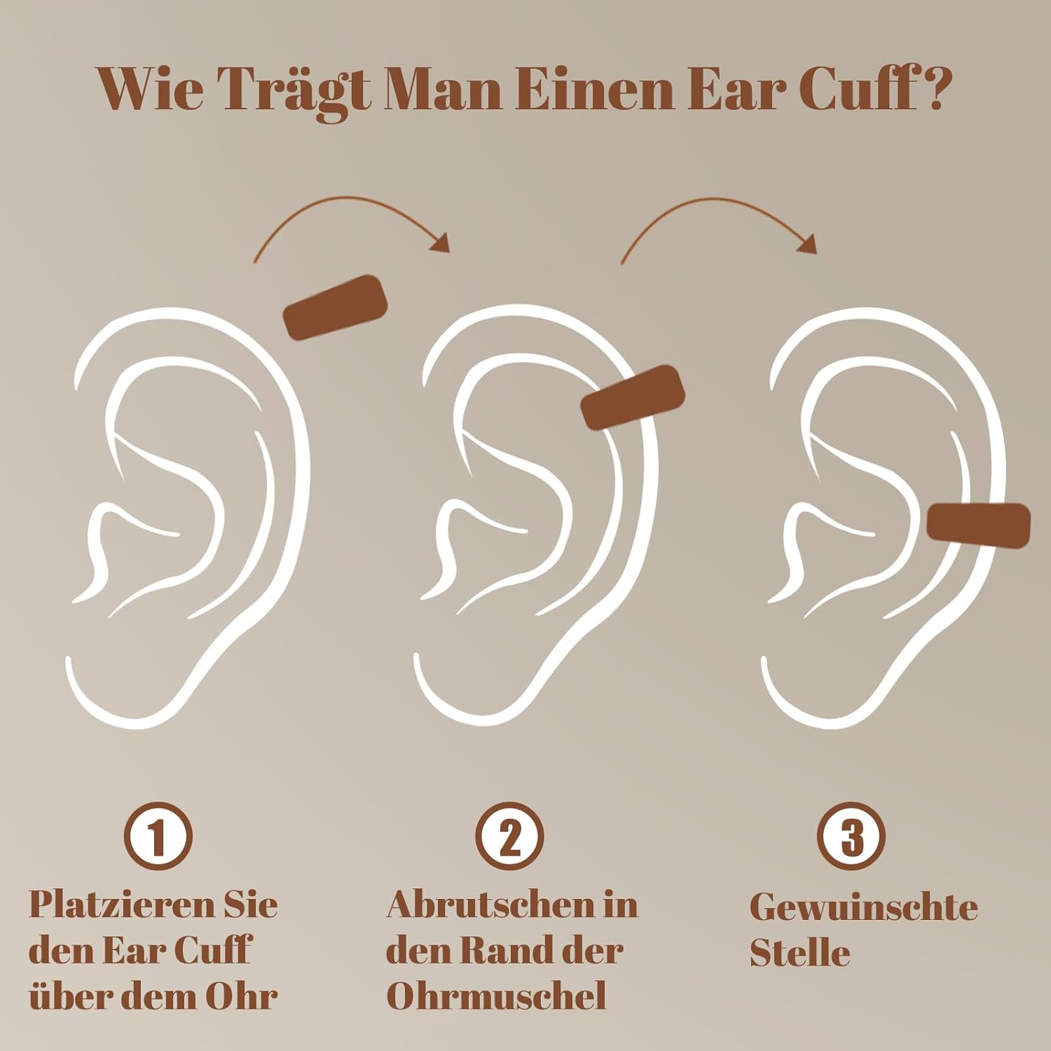 Thumbnail 5 de jagosen Ear Cuff Set 3 Stück 💍