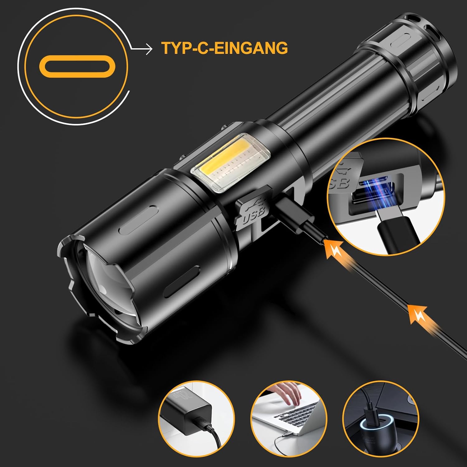 Thumbnail 5 de BEYSTE Taschenlampe LED 500000 Lumen