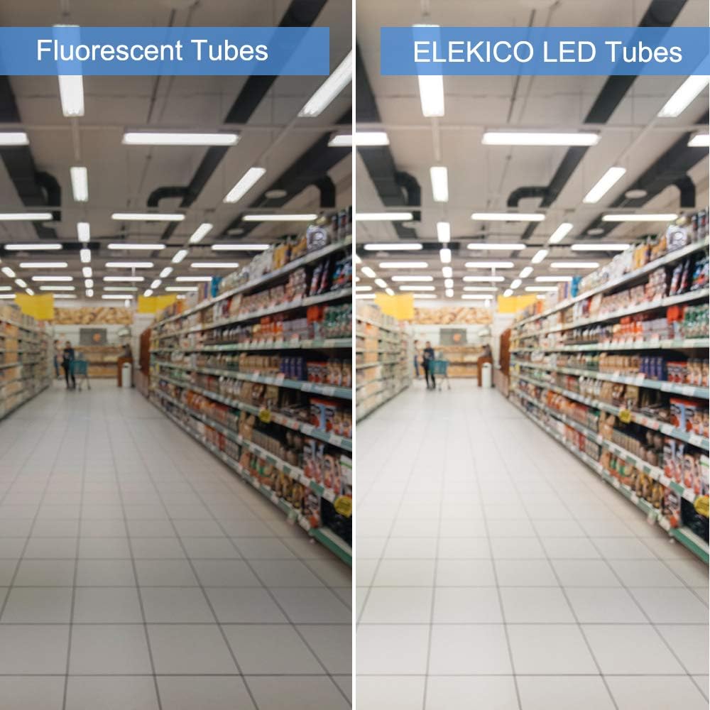 Detalle 2 de ELEKICO 8 ft LED Tube Lights, 40W, 4,800 lm, 5000K, 10-Pack