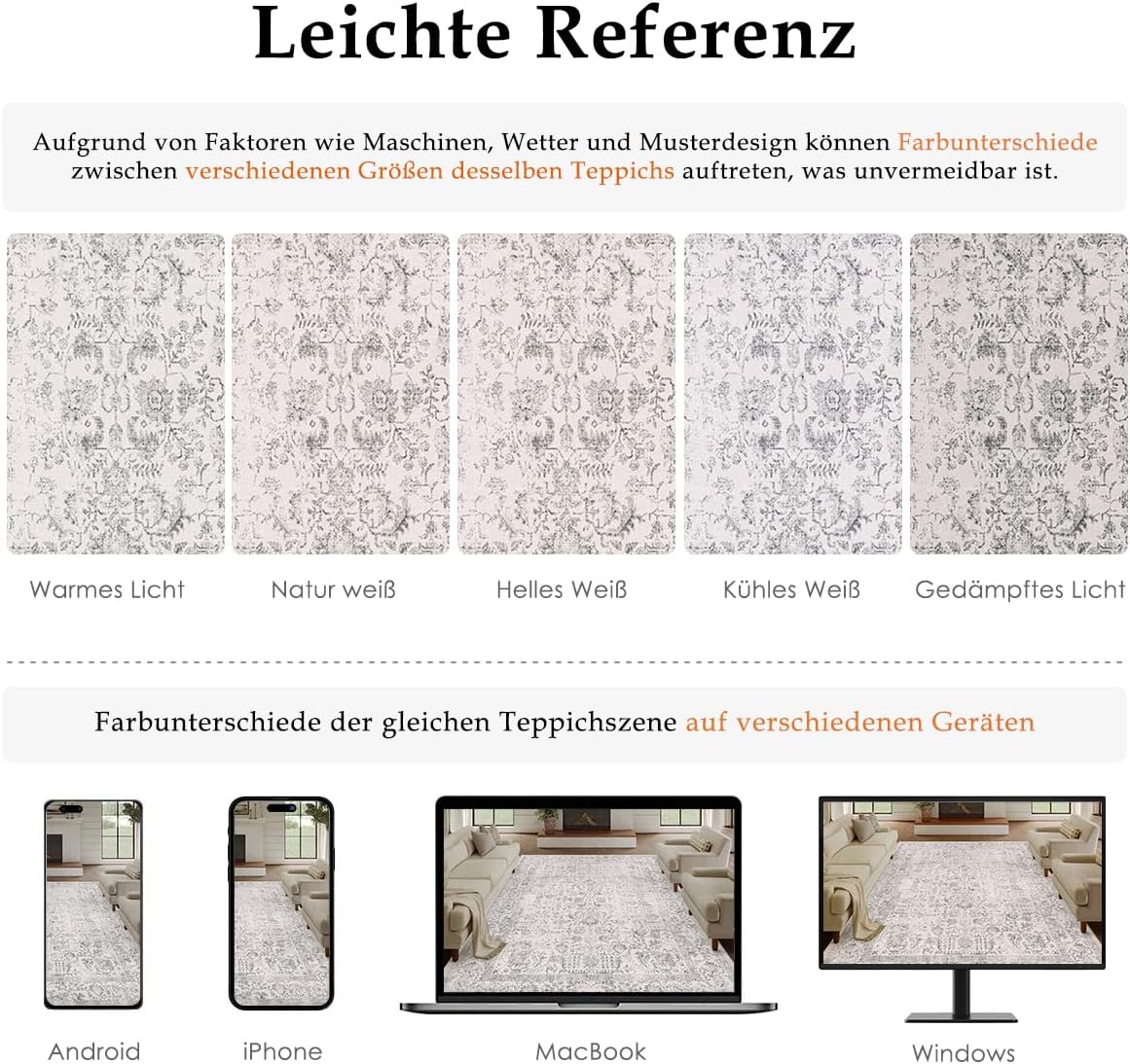 Thumbnail 1 de HUGEAR Vintage Grey Rug (300x400cm) – washable, non-slip, low pile area rug