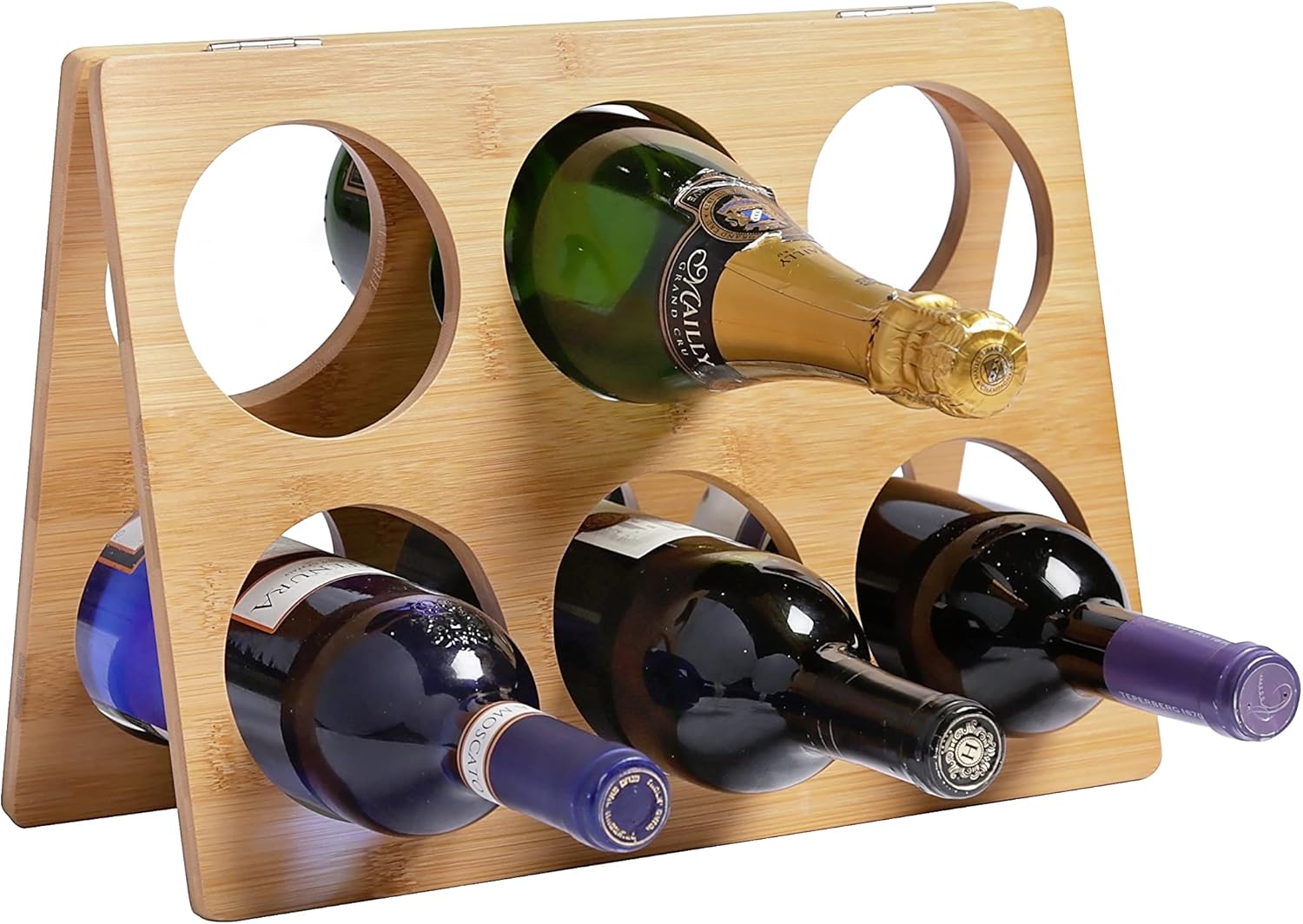 Thumbnail 3 de RTA Bamboo Wine Rack 6-bottle foldable — wine rack 🍷