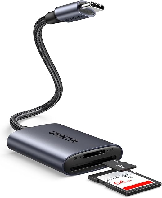 Detalle de UGREEN USB C Lector de Tarjetas SD 📸 Rápido y Compatible