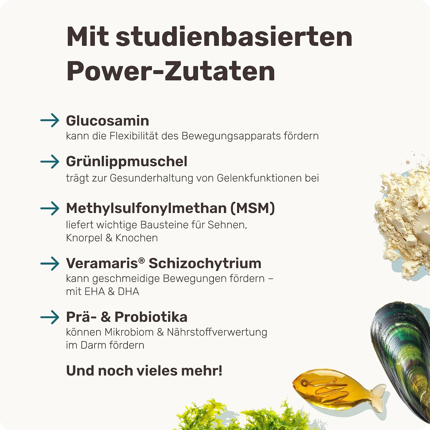 Detalle de 11-in-1 Grünlippmuschel Hund Gelenktabletten – Active Hips Leckerli (325 g) von mammaly