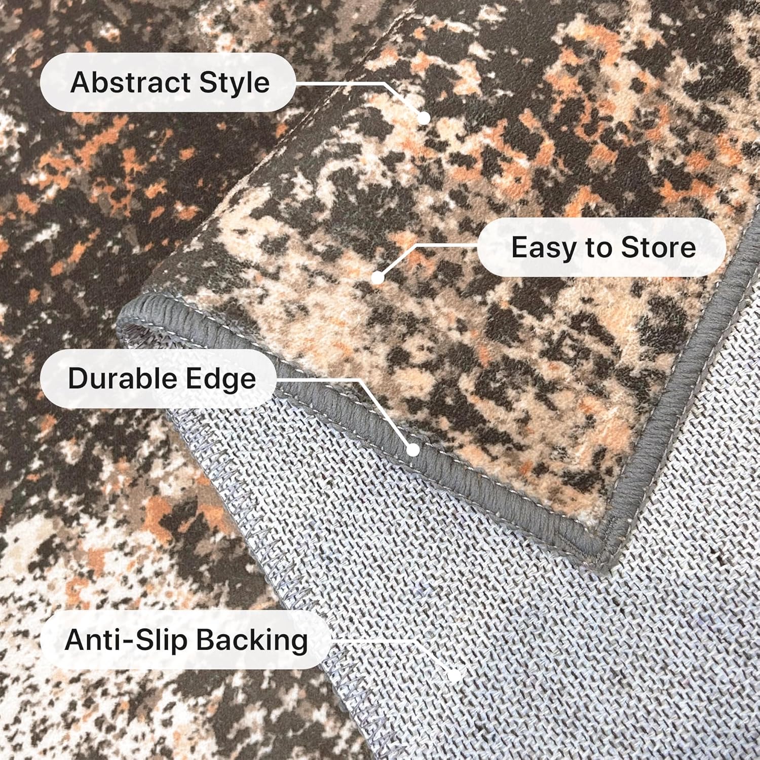 Thumbnail 1 de BEIMO Tapis antidérapant 80x150 cm design abstrait moderne