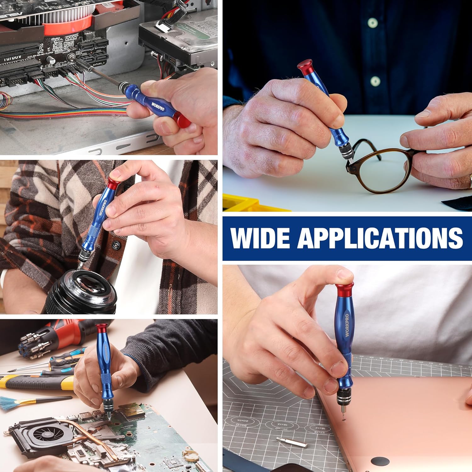 Thumbnail 6 de WORKPRO 44-in-1 Precision Screwdriver Set with S2 Steel Bits (Mini pen-style tool for glasses, watches and electronics)
