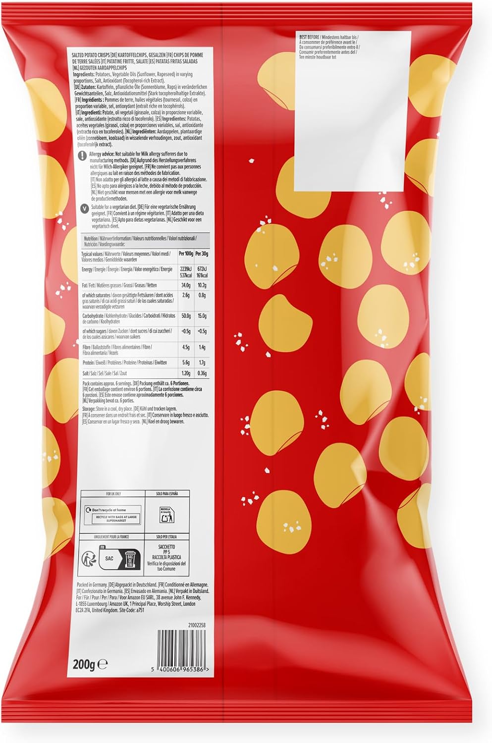 Thumbnail 2 de Patatine Fritte Salate 200 g by Amazon – pratiche porzioni e stile semplice