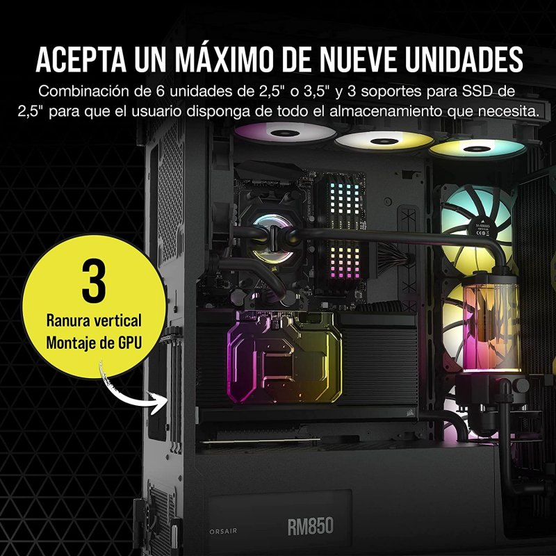 Detalle de Corsair iCUE 7000X RGB con USB 3.0