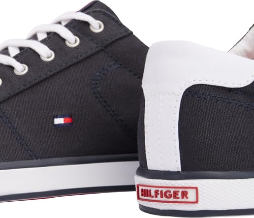 Detalle 2 de Tommy Hilfiger H2285arlow: zapatilla vulcanizada de algodón para hombre en azul Midnight