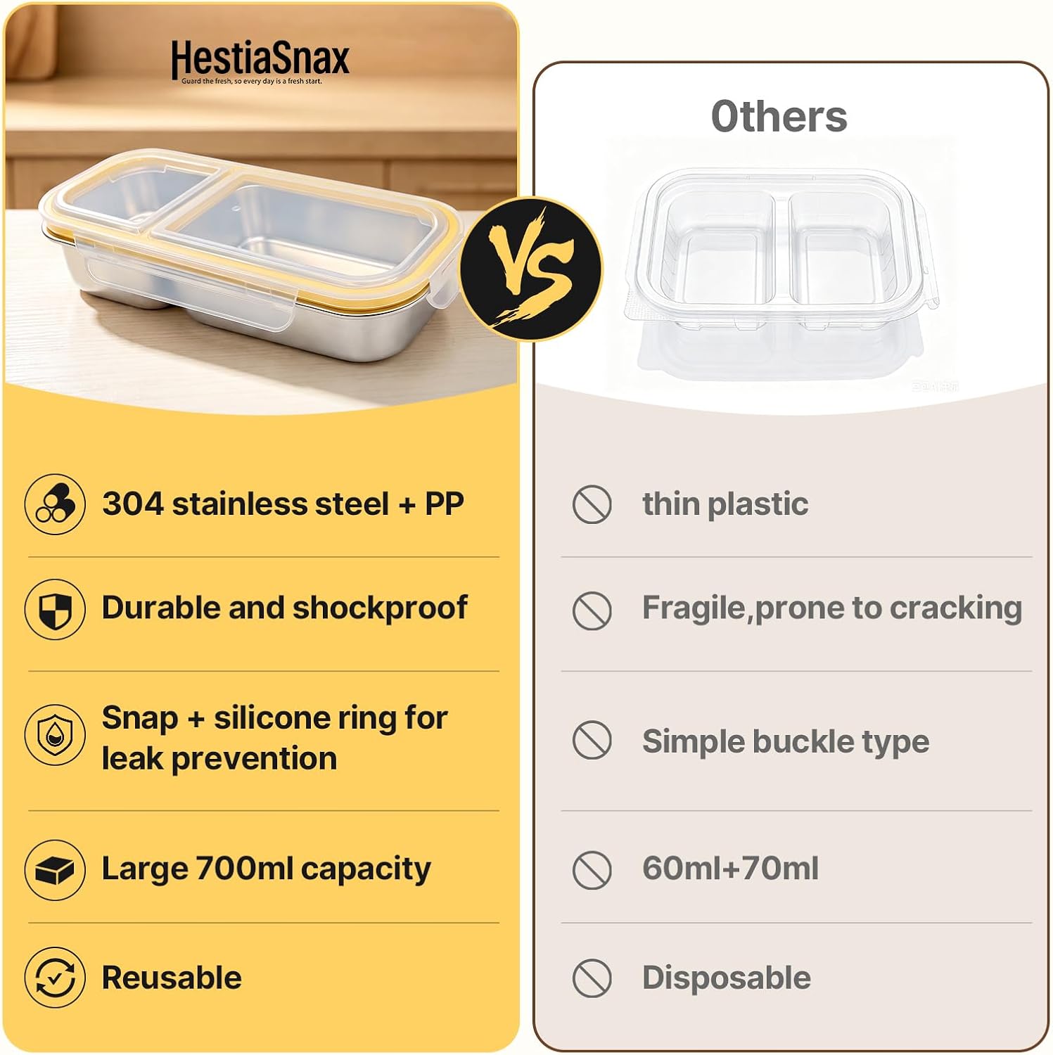 Thumbnail 5 de HestiaSnax Stainless Steel Snack Containers