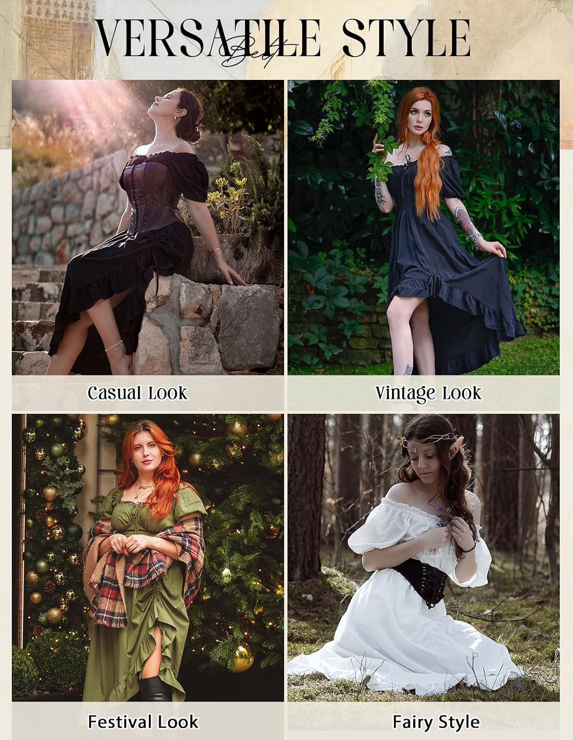 Detalle 1 de Scarlet Darkness Renaissance Dress