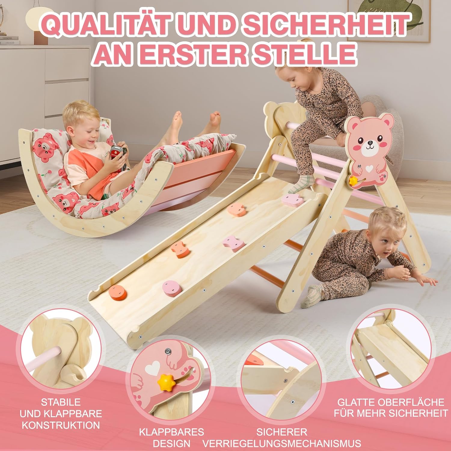 Thumbnail 4 de khlerox 7-in-1 Montessori Kletterdreieck, 65 kg