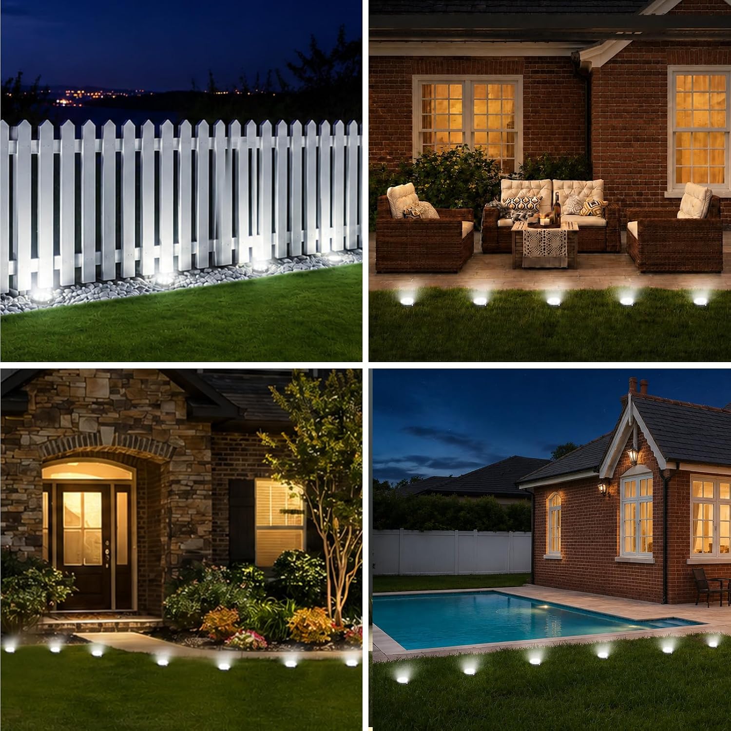 Thumbnail 6 de Vighep Solar Lights Outdoor Garden – 12 Pack Super Bright LED Disk Path Lights