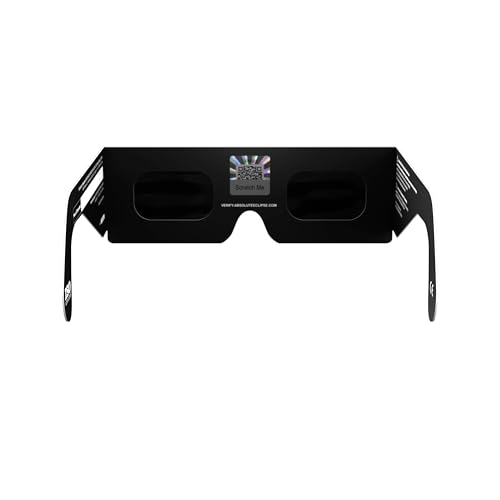 Detalle de Gafas Eclipse Solar Homologadas Absolute Eclipse Aurora Pack 10 | ISO 12312-2 CE EPI
