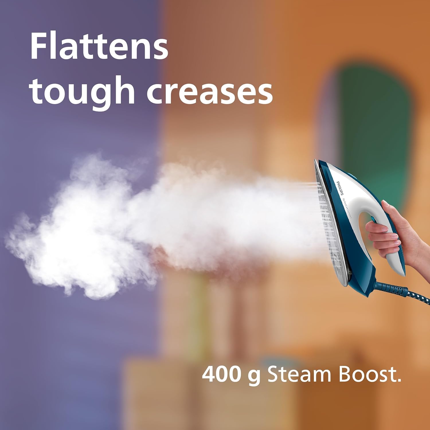 Thumbnail 4 de Philips PerfectCare Compact Steam Generator Iron GC7840/26 with 1.5L tank, OptimalTEMP and ECO mode