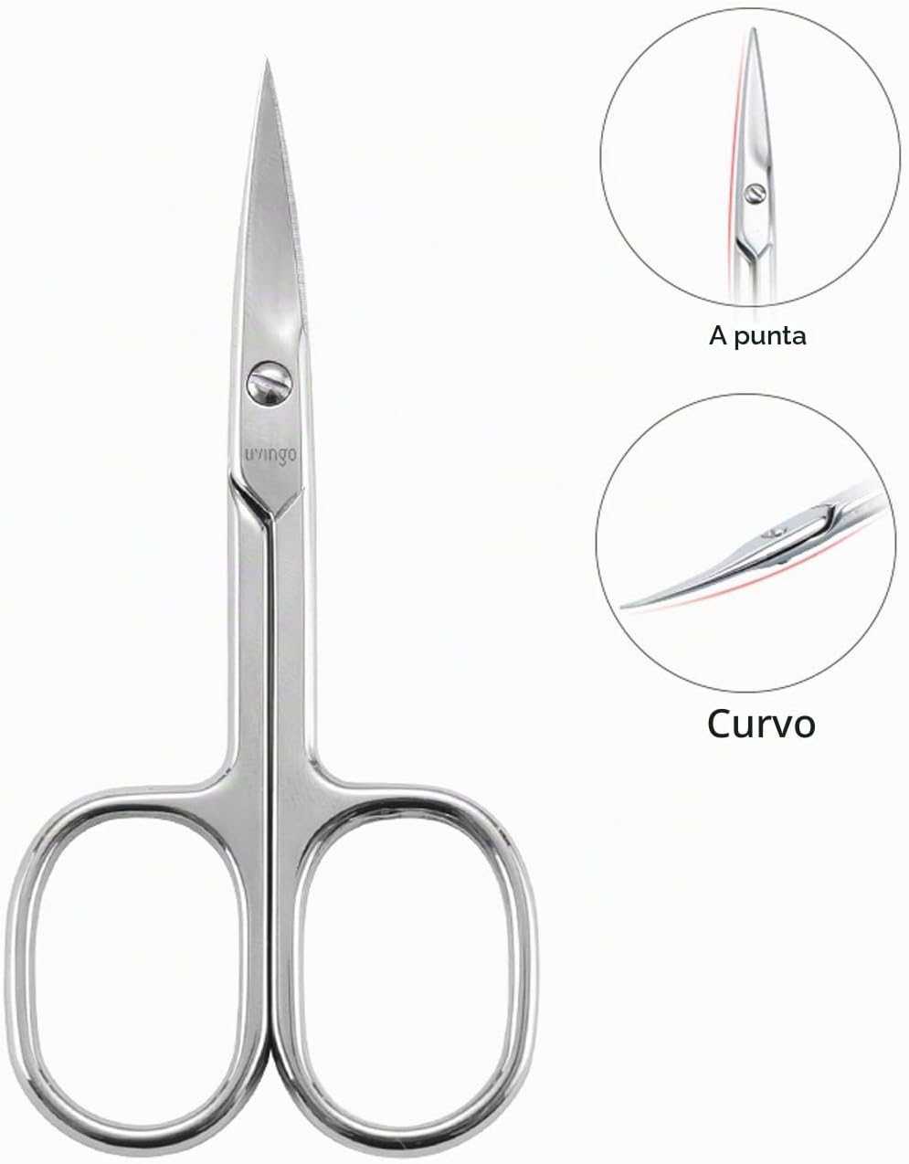 Detalle de LIVINGO Forbici per manicure di alta qualità: taglio preciso e multifunzione in acciaio inox