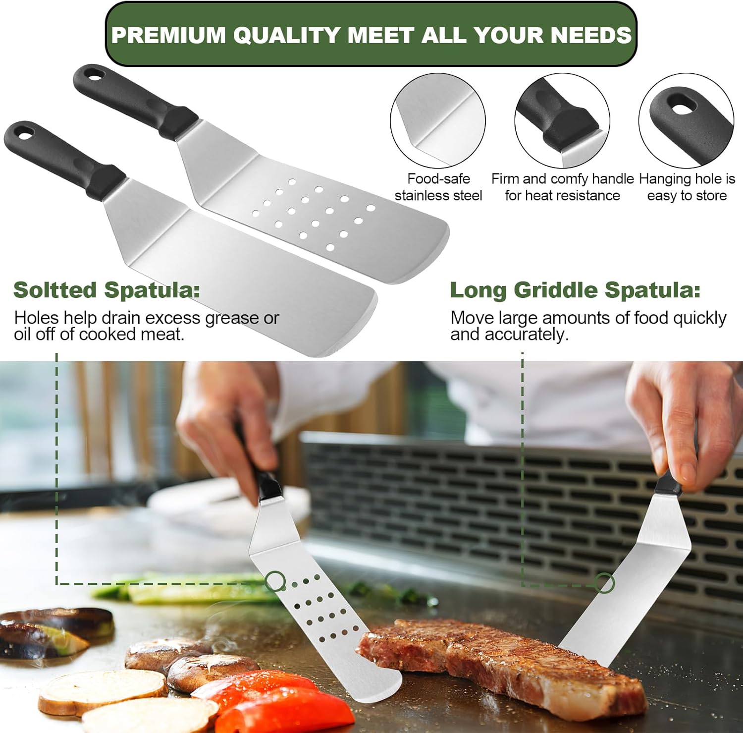 Detalle de 35PCS Griddle Accessories Kit Flat Top Grill Set