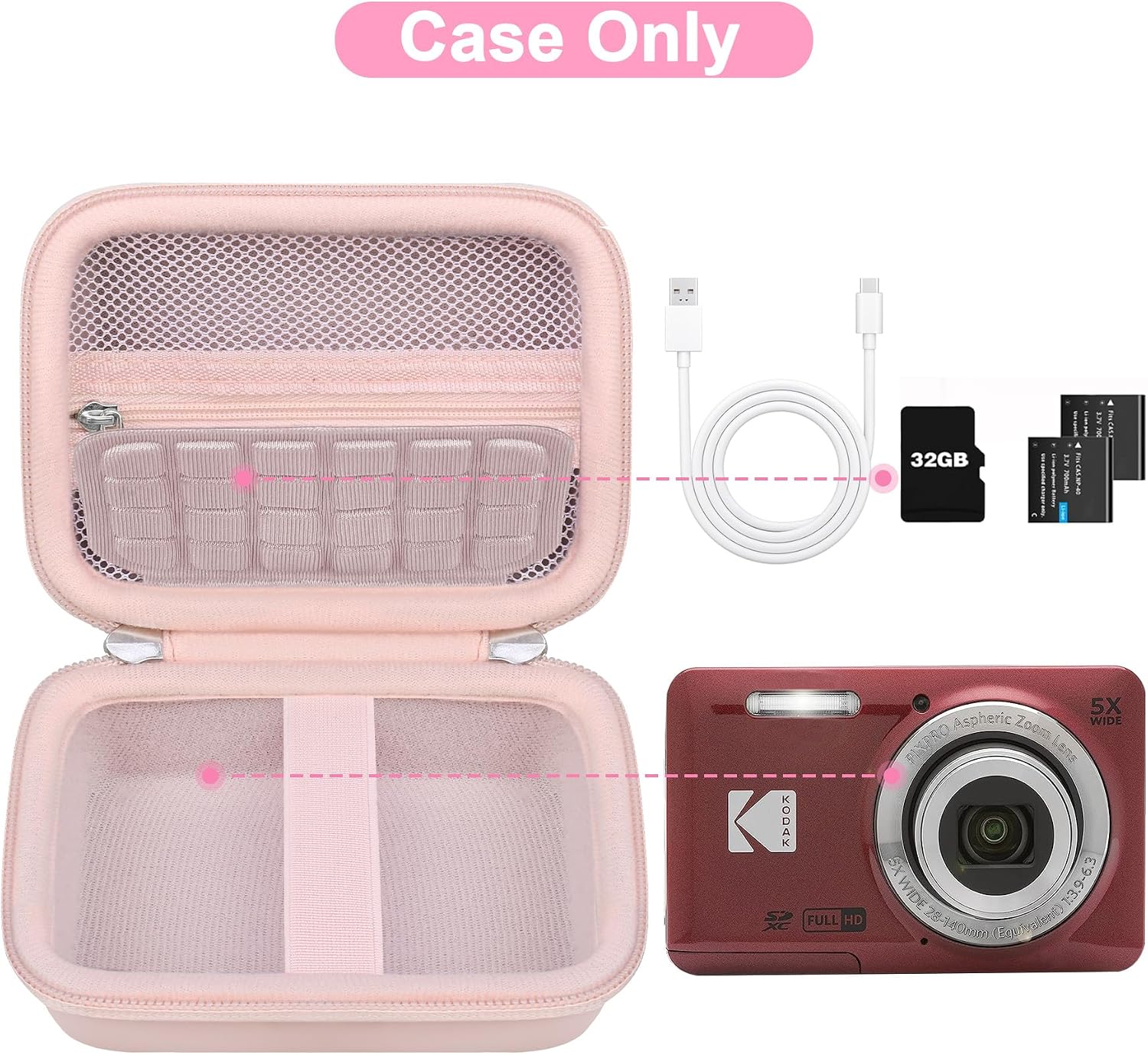 Thumbnail 1 de Canboc Pink Case for Kodak PIXPRO