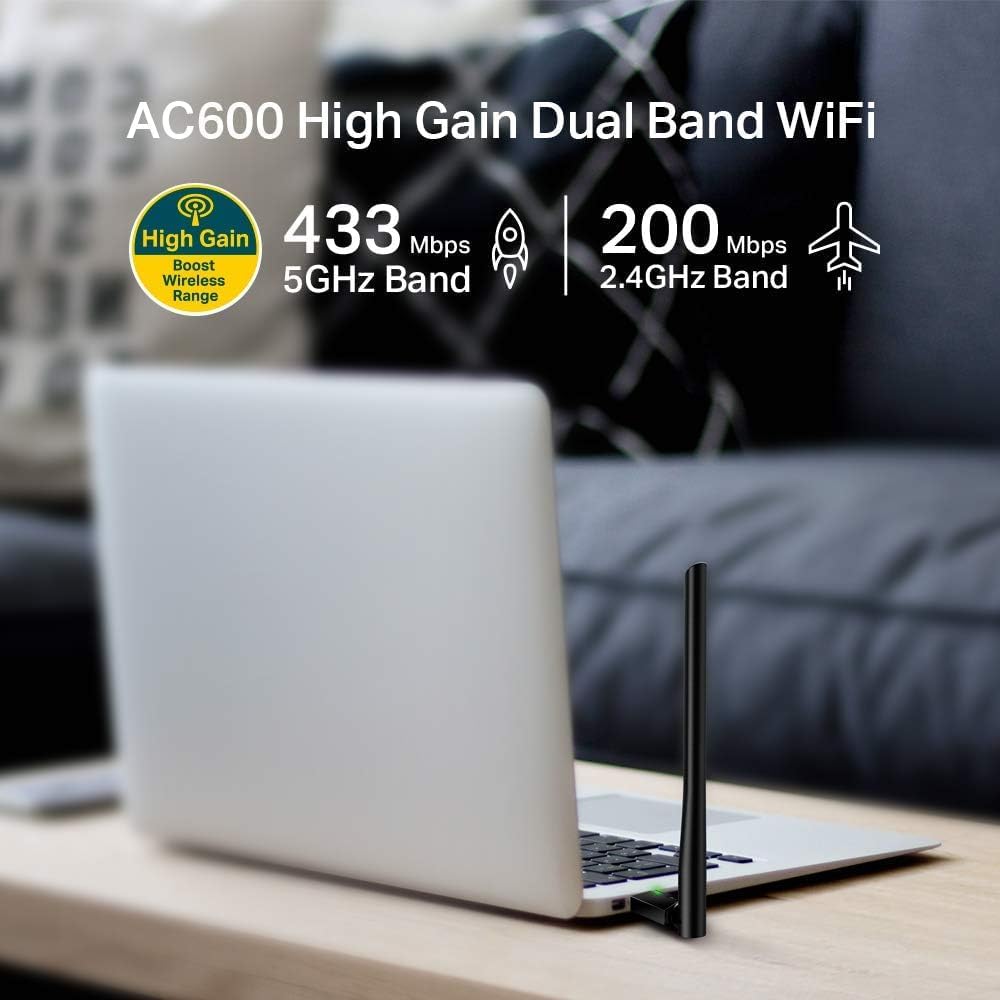 Detalle 2 de TP-Link Archer T2U Plus AC600 WiFi adapter 📡
