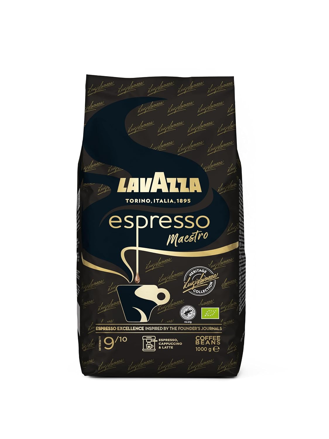 Detalle 2 de Lavazza Espresso Maestro Kaffeebohnen – 1 kg Bio Arabica & Robusta, langsame, sanfte Röstung