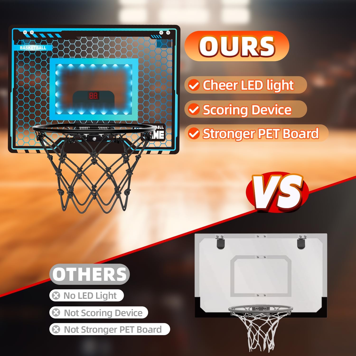 Thumbnail 6 de Indoor basketball hoop for kids with LED