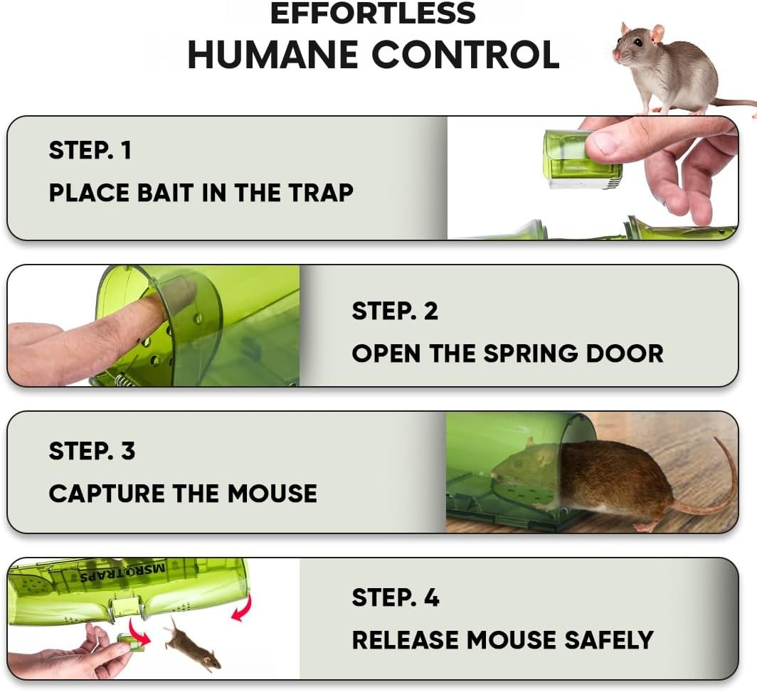 Thumbnail 5 de MSR Humane-Mouse Traps 2 Pack (Extra-Long) – Live Catch & Release, Tail-Safe Dual Doors