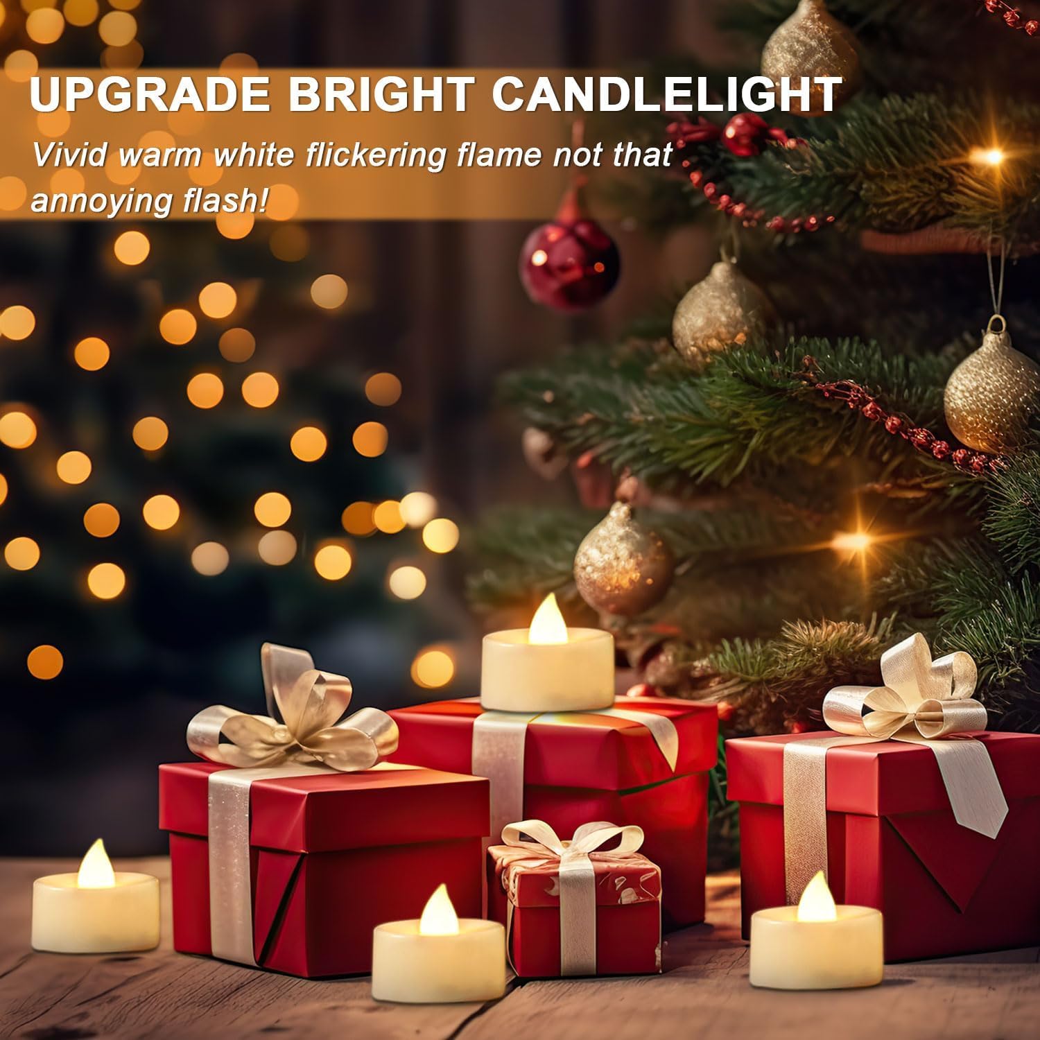 Thumbnail 4 de Beichi 24-Pack LED Tealights, Warm White Flicker, Flameless