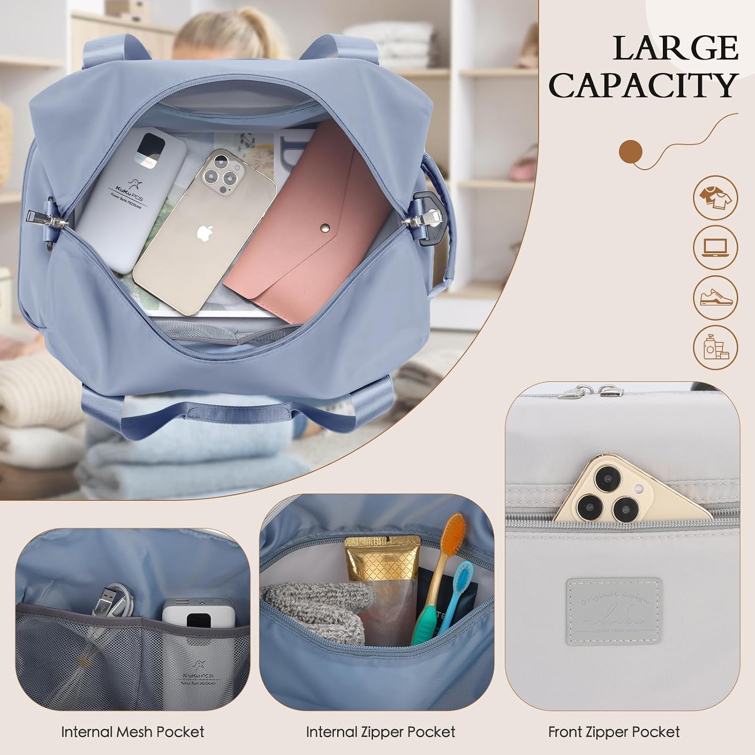 Detalle de Ryanair cabin bag 40x27.5x20 underseat