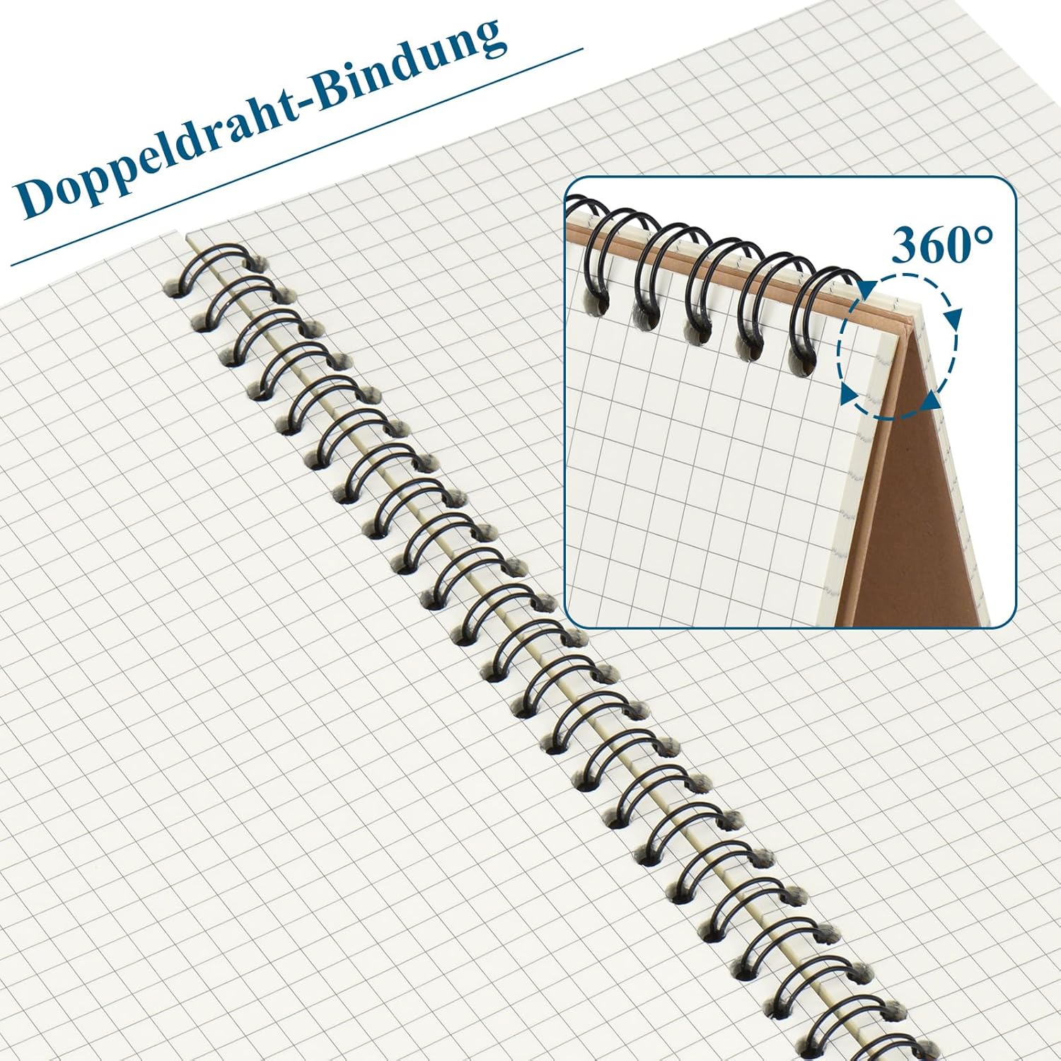 Thumbnail 3 de ZCZN Notizbuch A5 kariert 60 Blatt 📒