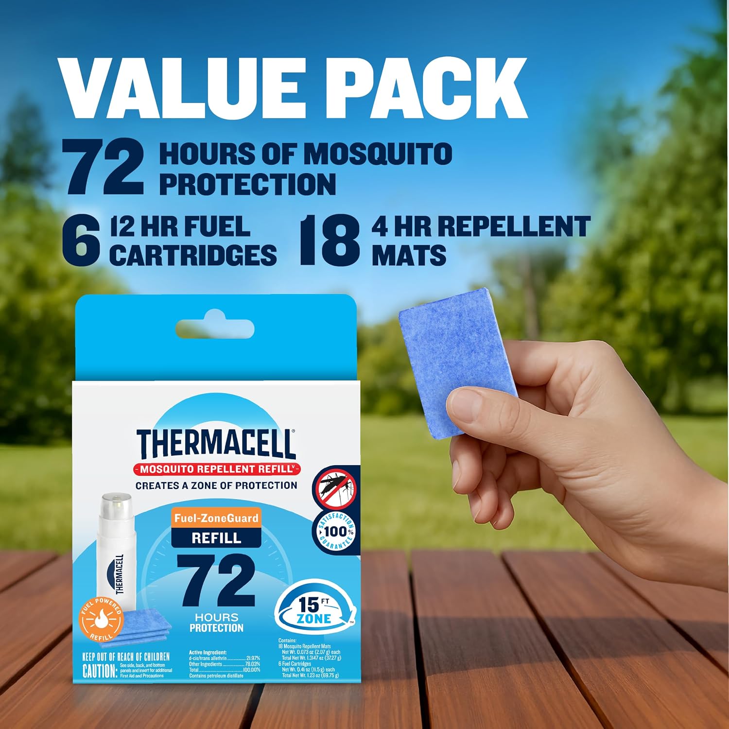 Thumbnail 6 de Thermacell Fuel-ZoneGuard Mosquito Repellent Refills 72-Hr Value Pack