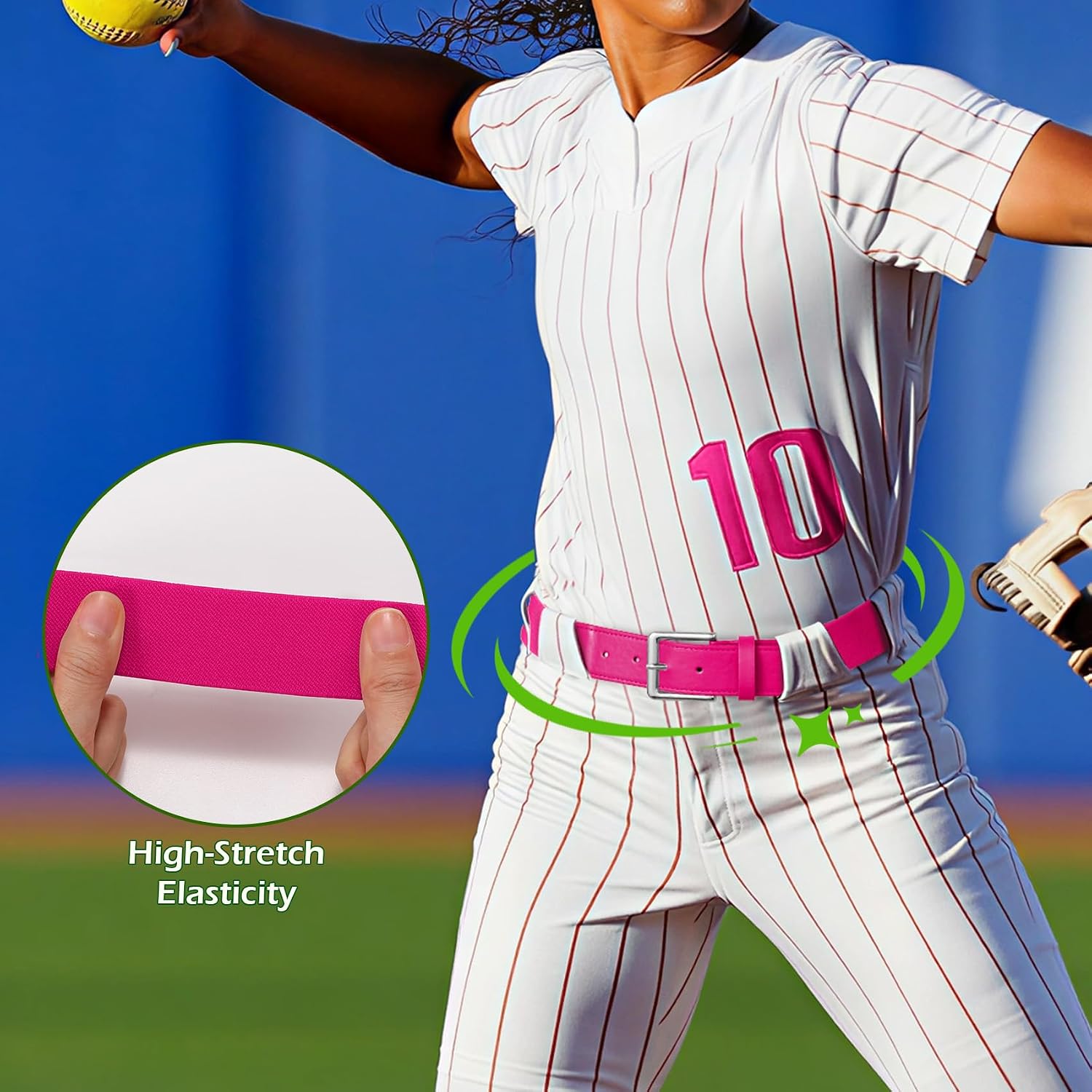 Detalle 2 de XZQTIVE Baseball Socks and Belt Set Nylon