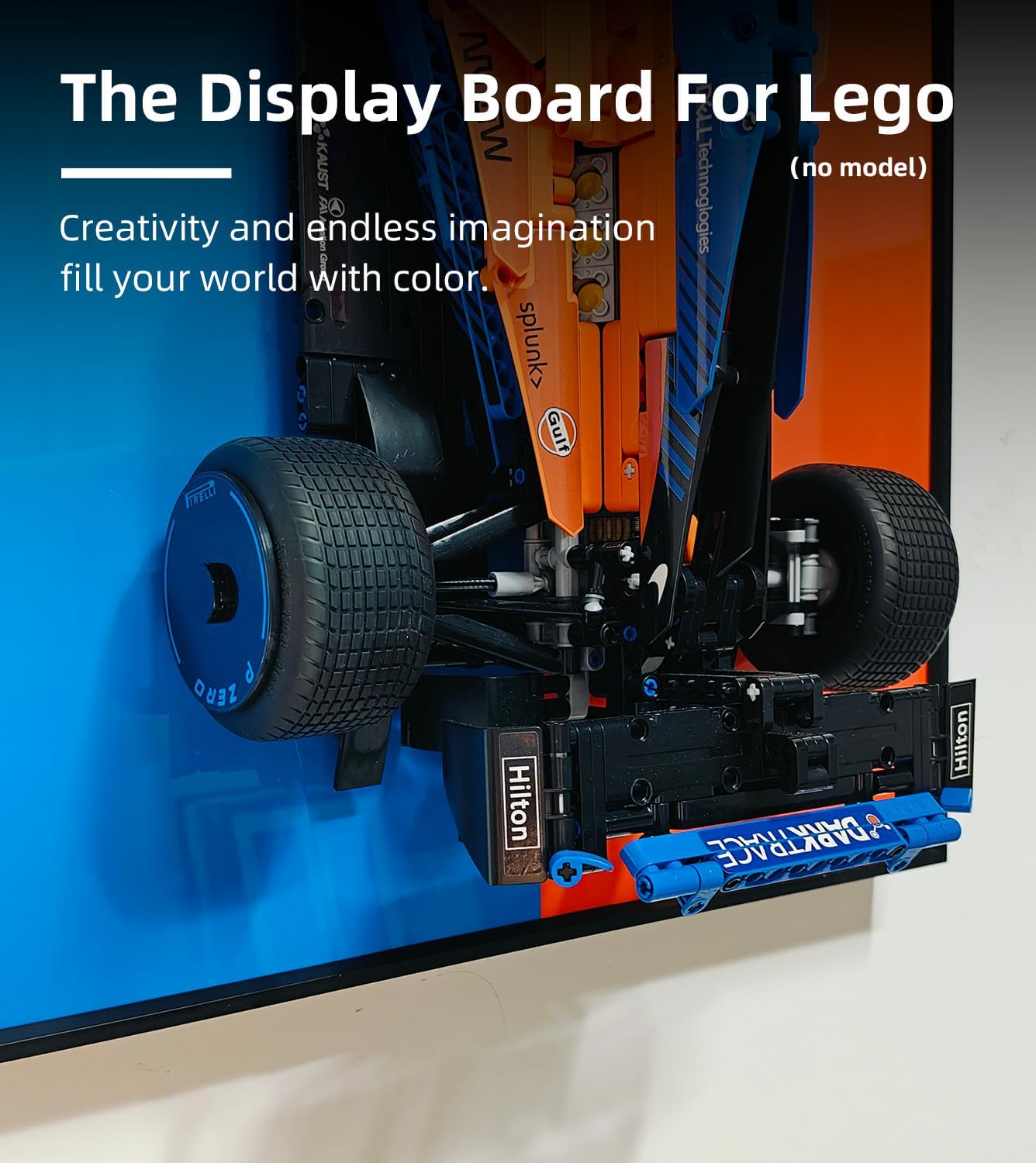 Detalle de icuanuty Display Wallboard for Lego Technic F1 42141 – Wall Mount Display Frame (17.7 x 29.5 in)