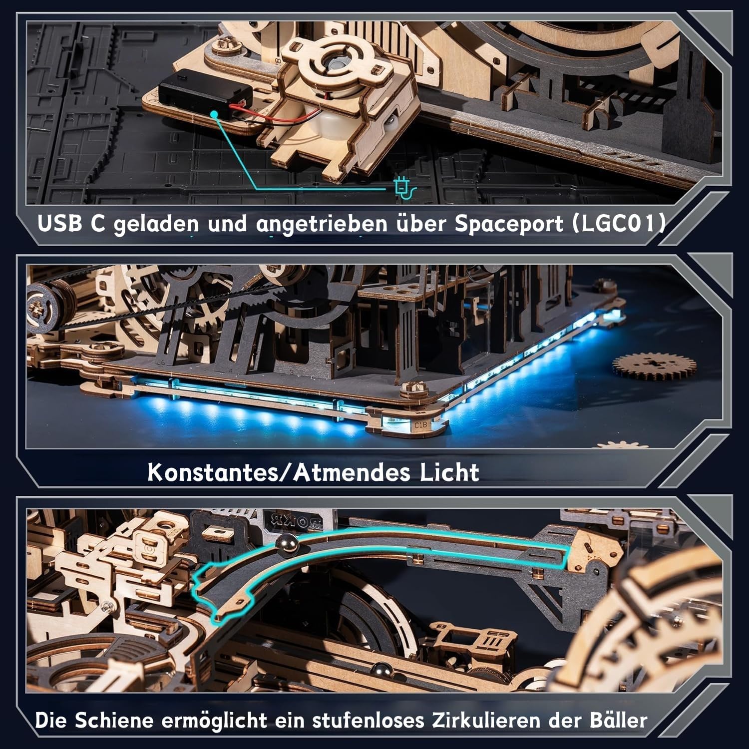 Thumbnail 4 de ROKR Kugelbahnen Kombi-Set 3-in-1 🧩