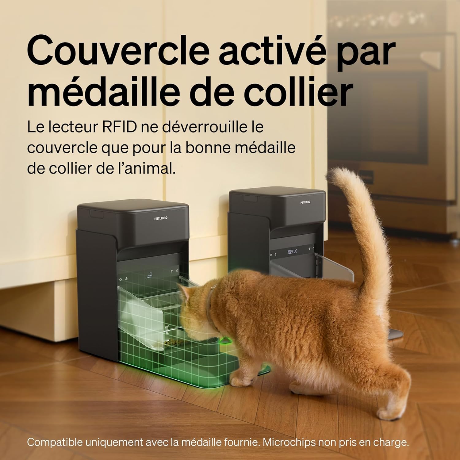 Thumbnail 2 de PETLIBRO distributeur automatique de nourriture pour chat RFID Wi‑Fi 5G, avec étiquette de collier exclusive