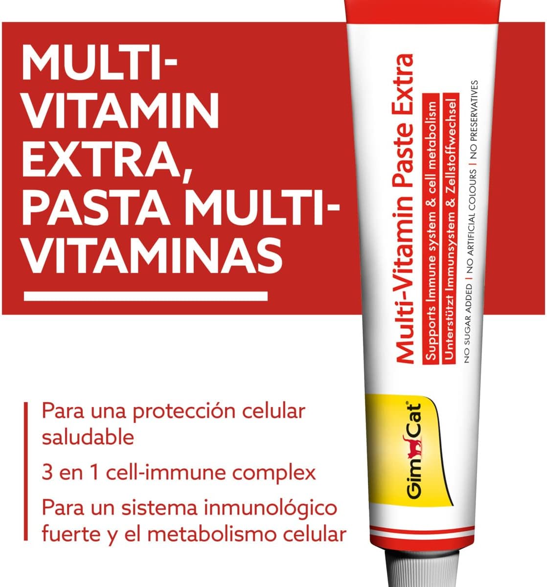 Thumbnail 1 de GimCat Multi-Vitamin Extra pasta multivitamínica 200 g 🐱