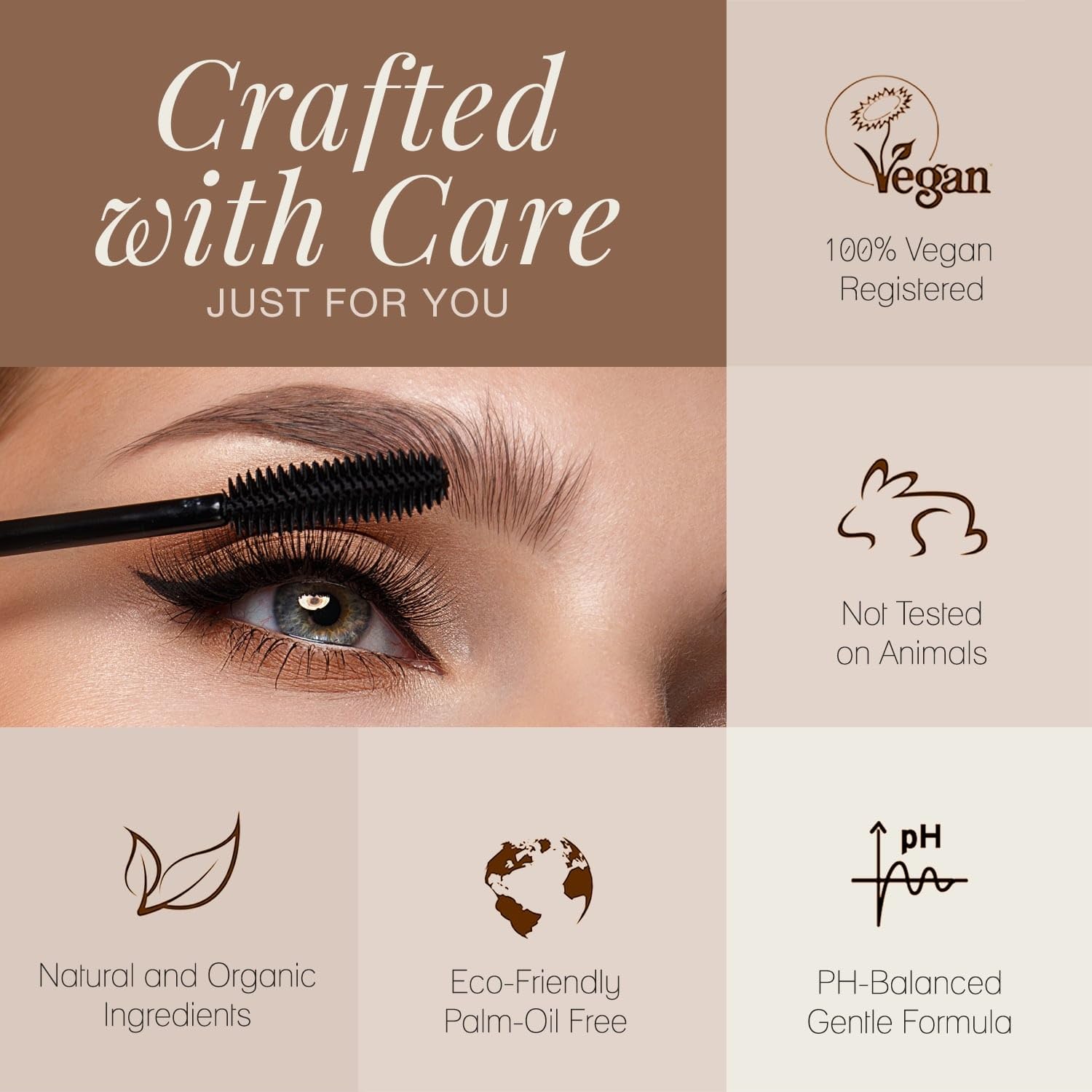 Thumbnail 1 de Poppy Austin Mascara Black Organic Waterproof Mascara, Hypoallergenic, 0.31 Fl Oz