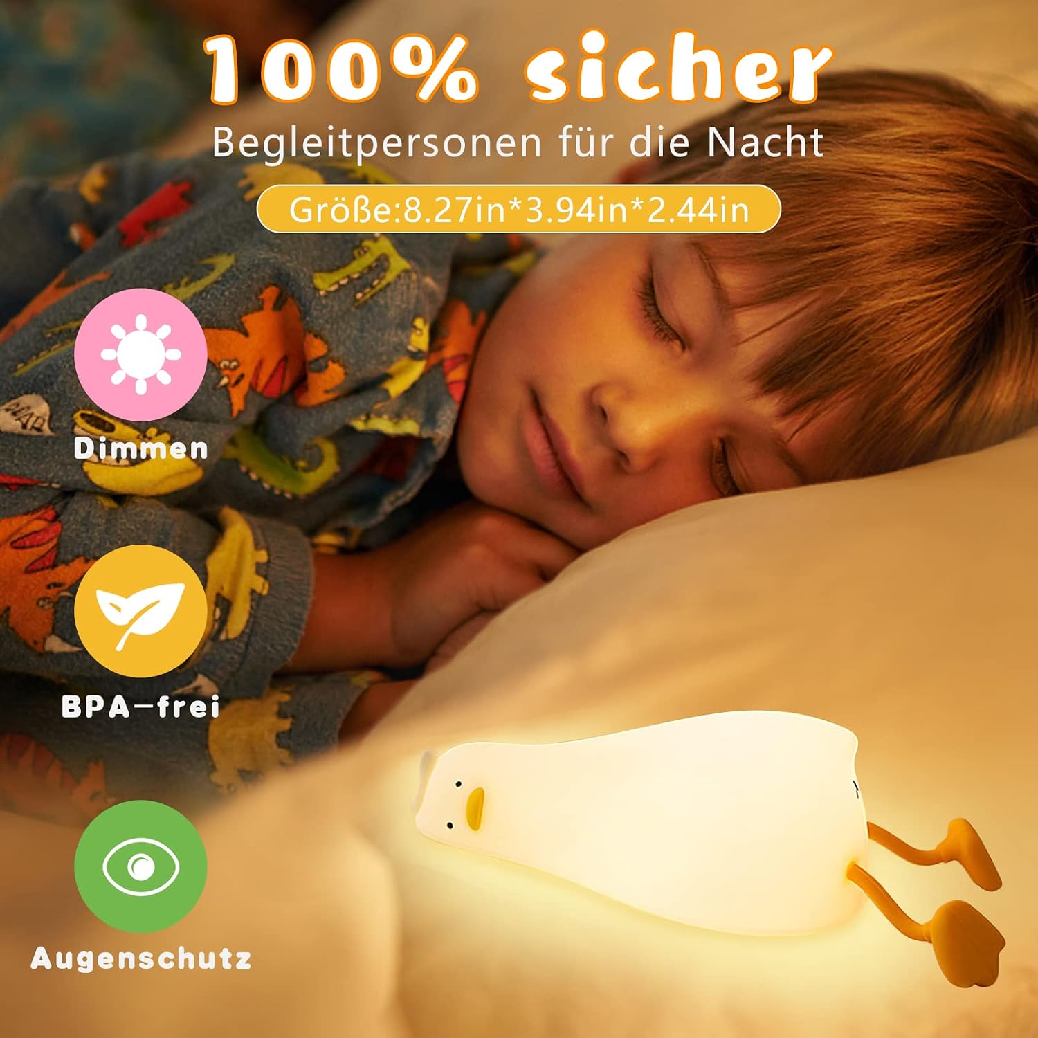 Detalle 2 de LED Ente Nachtlicht Kinder 1200 mAh