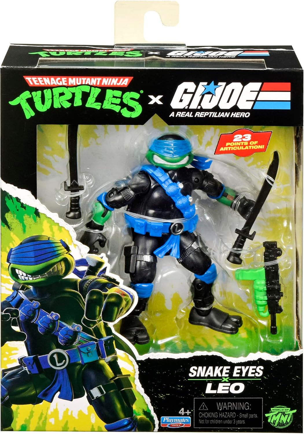 Detalle de TEENAGE MUTANT NINJA TMNTxGI Joe Leo / Snake Eyes アクションフィギュア 2体セット