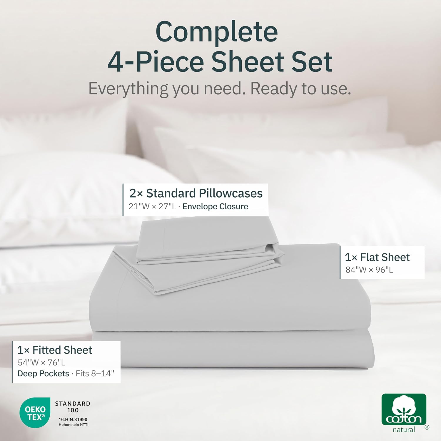 Detalle de Cotton Sheets, Full Size