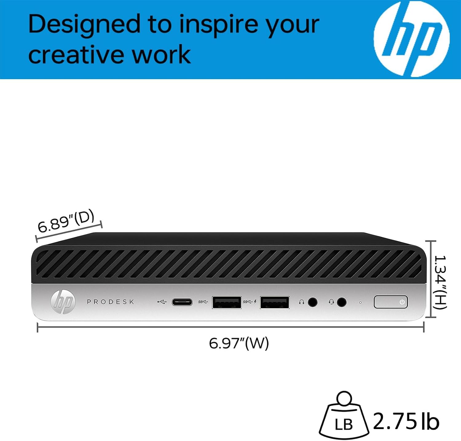 Detalle 2 de HP Mini Desktop PC, 256GB SSD