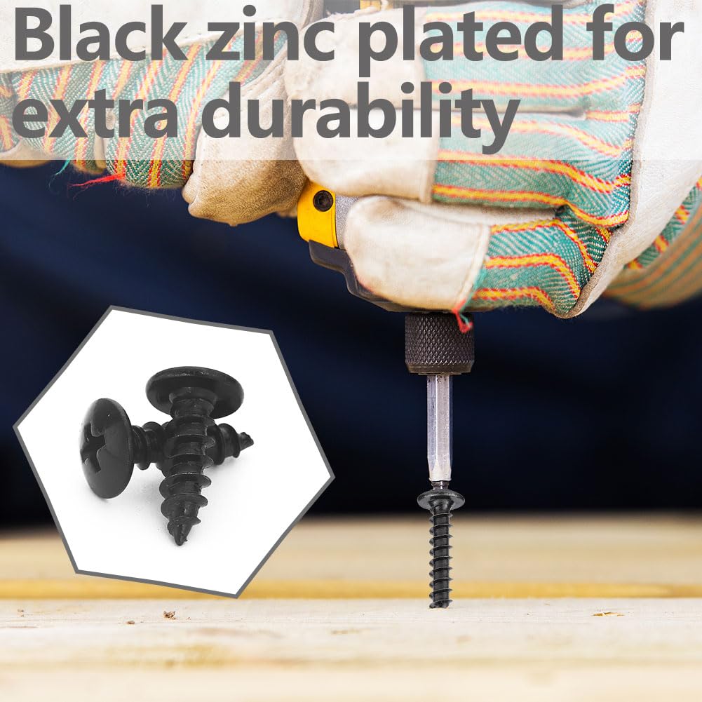 Thumbnail 5 de SHUNCHG 20 Stück: M3 x 18 mm Selbstschneidende Holzschrauben mit Flansch und Pilzkopf – robust, vielseitig einsetzbar