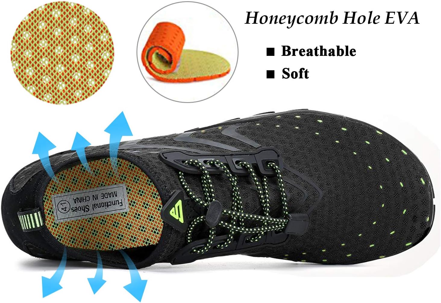 Thumbnail 4 de SAGUARO Water Shoes: Breathable, Quick-Drain Beach Shoes for Swim and Sand (UK Sizing 2.5–13)