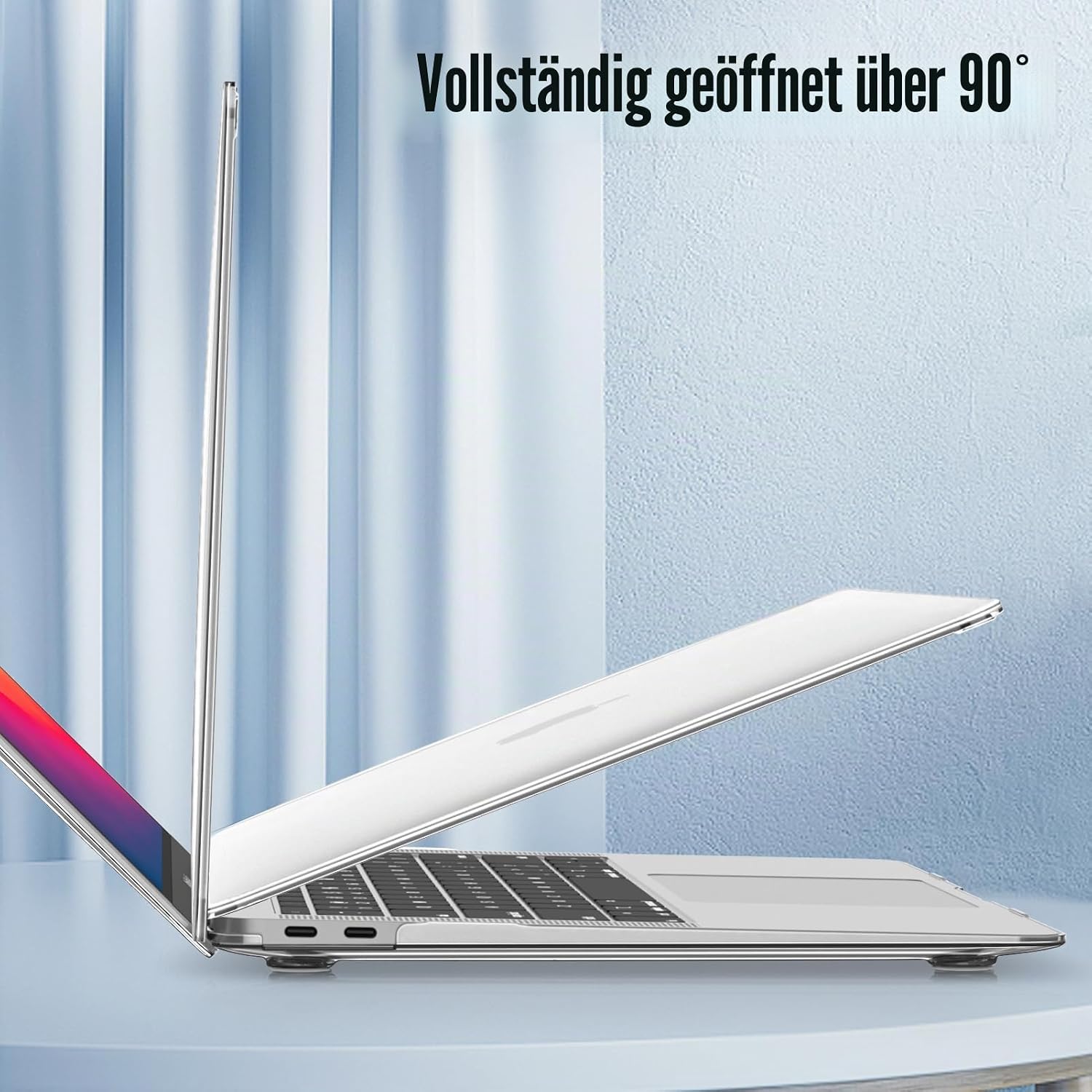 Detalle 2 de Fintie Ultradünne Hartschalen-Hülle für MacBook Air 13 (2018–2020) A2337/A2179/A1932 – transparentes Snap Case
