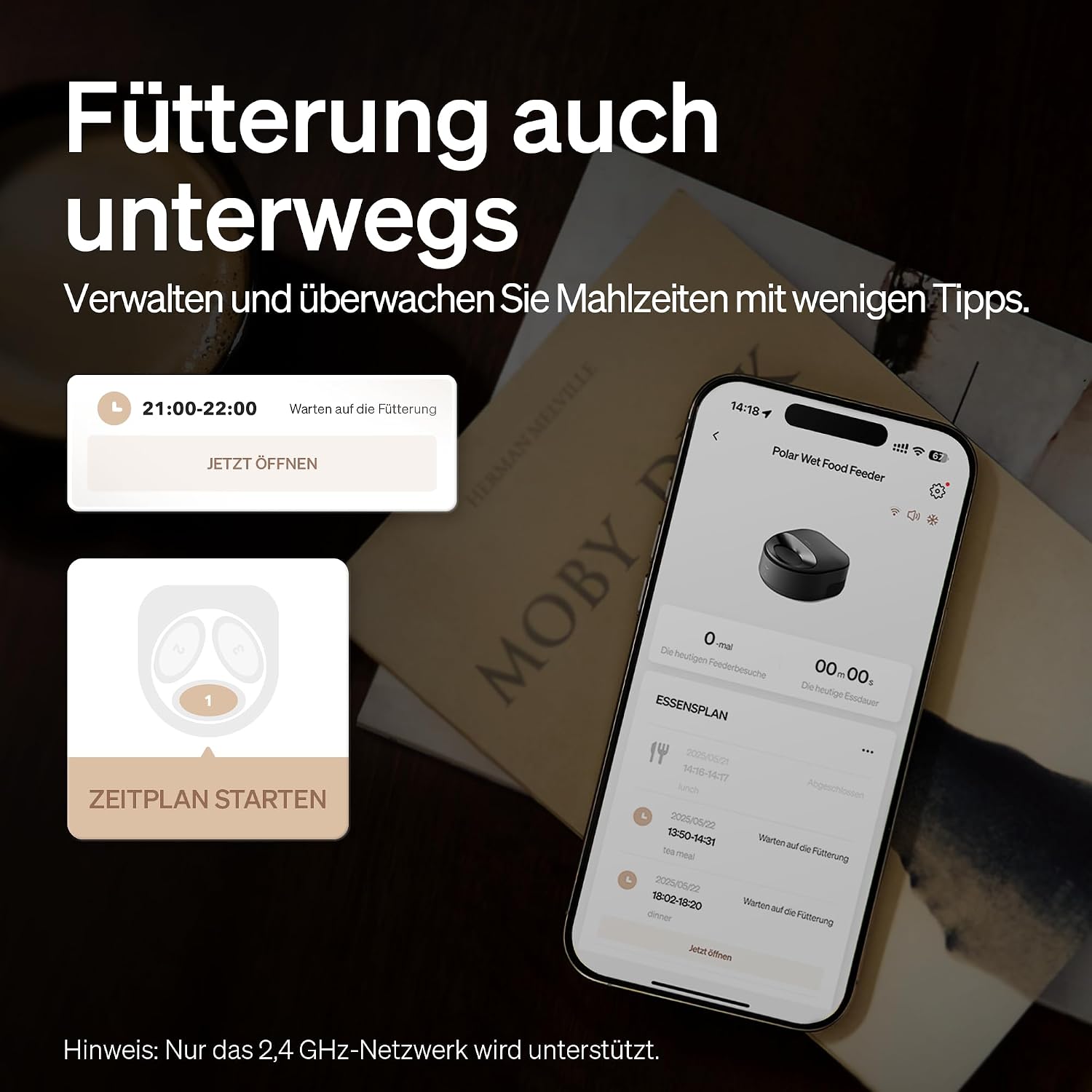Thumbnail 3 de PETLIBRO Nassfutterautomat für Katzen mit 2,4-GHz-WLAN, Halbleiterkühlung & Edelstahl-Napf